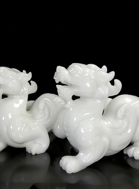 玉石貔貅皮丘家居客厅摆件
