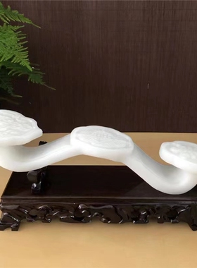 玉石福寿如意家居客厅摆件