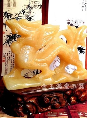 米黄玉龙客厅家居饰品摆件