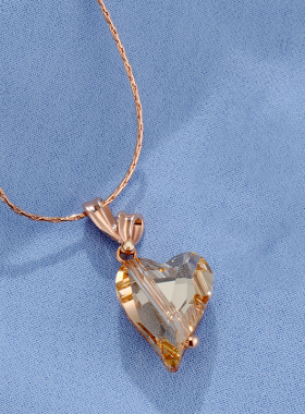 伊泰莲娜合金仿水晶心形女项链