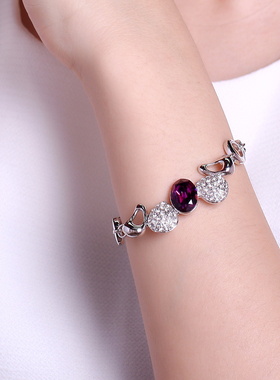 伊泰莲娜合金仿水晶明艳女手链