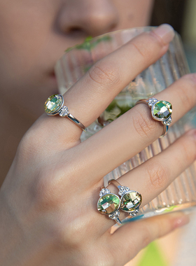 戒指伊泰莲娜仿水晶夸张女