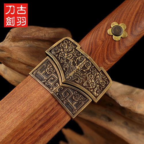 龙泉古羽刀剑花纹钢烧刃八面四灵汉剑青龙玄武镇宅宝剑长剑未开刃 - 图1