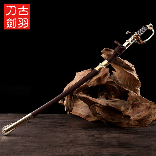 龙泉古羽刀剑 皇家指挥剑 精装皮质仪仗剑 道具欧式西洋剑 未开刃 - 图1