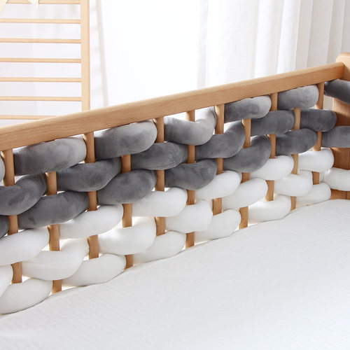 婴儿床麻花床围软包新生儿童拼接床围挡护栏边Diy麻花装饰防撞条 - 图0