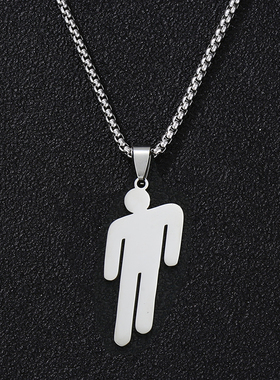 嘻哈街头碧梨小人同款项链