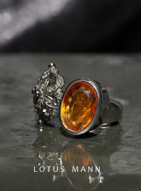 Diamonds Art Deco.钻石原石镶嵌戒指 Lotus Mann鸡尾酒
