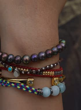 心相印.手镯情人石月光石925银镀金镶嵌开口手镯爱心lotus mann