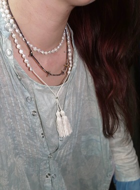 路塔斯曼长款流苏混搭风项链