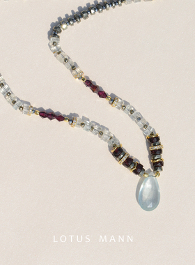 十二月蓝. 许愿筒与手工切蓝松石项链