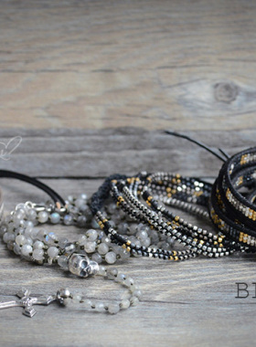 Rosarylabradorite十字架项链