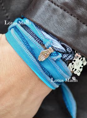 Let It Be随他吧 吊坠与真丝长手绳手链 lotus mann