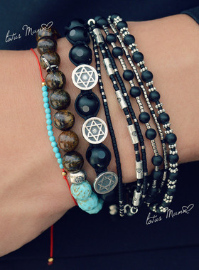 ins绿松石与古铜辉手链路塔斯曼