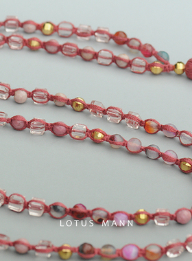 路塔斯曼深粉色棉线红纹石与显瘦