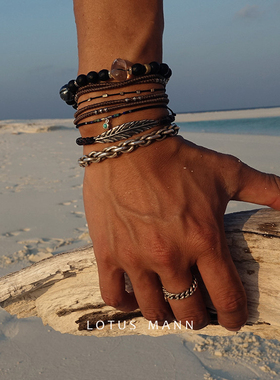 天然绿松石两个一组925银细手链脚链情侣手链男女路塔斯曼