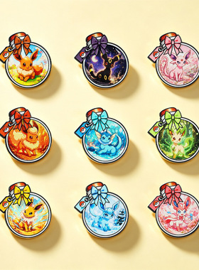 宝可梦周边宠物小精灵伊布金属徽章神奇宝贝胸针服装配饰品pin