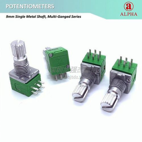 艾华ALPHA 09型精密6脚双联电位器RD902F-B10KB50KB100KB200K音量 - 图0