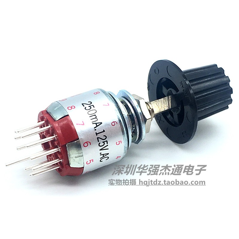 日本NKK原装正品MR-A112波段开关 MRA112旋转电子手轮开关1刀12档 - 图1