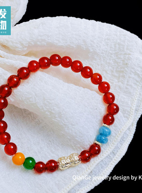 国风葫芦红玛瑙手链20