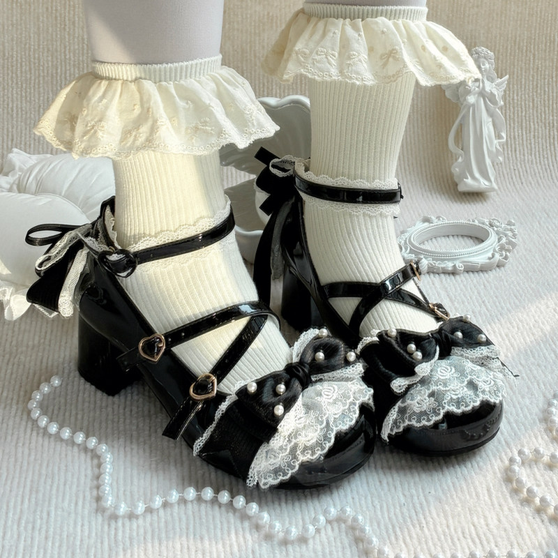 全款预约樱花告白月姬兔lolita原创蝴蝶结圆头中跟洛丽塔花嫁女鞋,淘宝优惠券,粉丝福利购,淘宝优惠卷