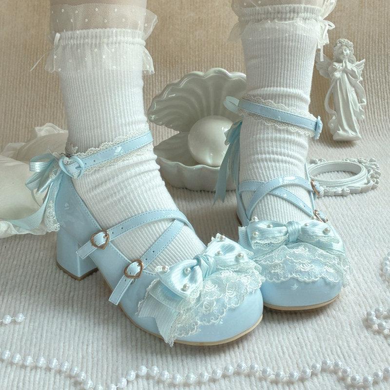 全款预约樱花告白月姬兔lolita原创蝴蝶结圆头中跟洛丽塔花嫁女鞋,淘宝优惠券,粉丝福利购,淘宝优惠卷