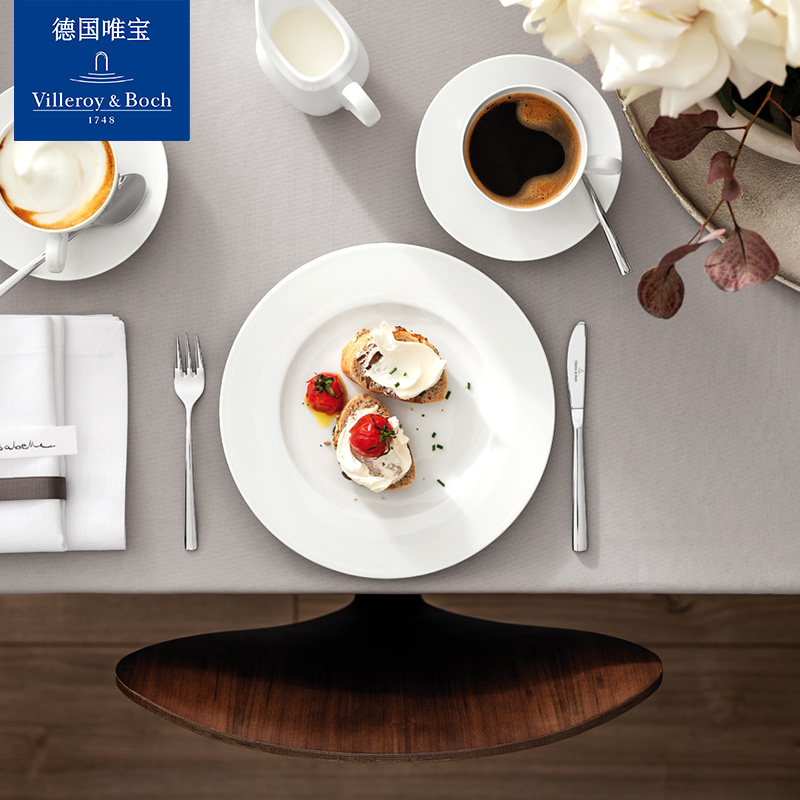 德国唯宝villeroyboch进口餐具碗盘家用纯白简约高雅骨瓷欧式皇家_虎窝淘