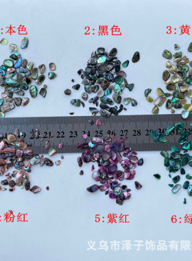鲍鱼贝颗粒碎片 天然贝壳鲍贝美甲亮片指甲贴 diy指甲饰品配件