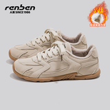 人本复古加绒德训鞋女款 券后39.9元包邮