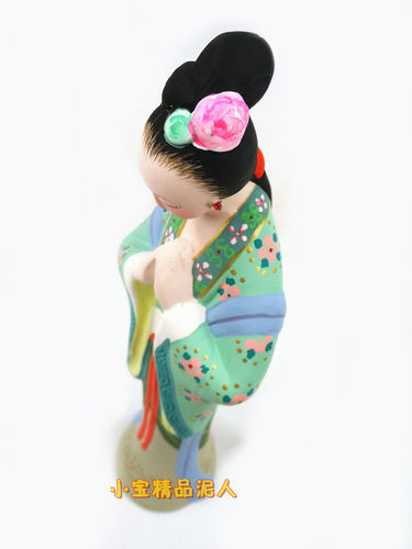 泥塑无锡特产惠山泥人《四大美女-貂蝉》工艺品大师手捏造型别致 - 图1