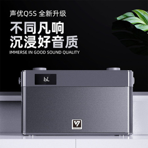 声优Q5S无线扩音器二胡笛子葫芦丝乐器K歌声卡直播大功率户外音响 - 图2