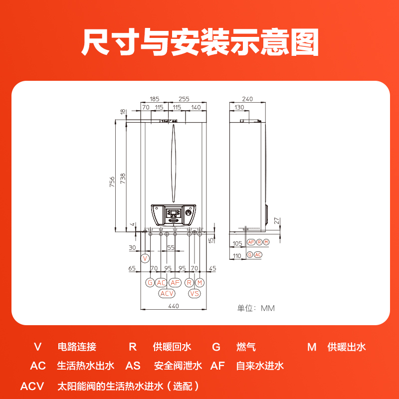 immergas意大利依玛燃气壁挂炉进口艾罗之星24KW家用暖气片采暖炉 - 图1