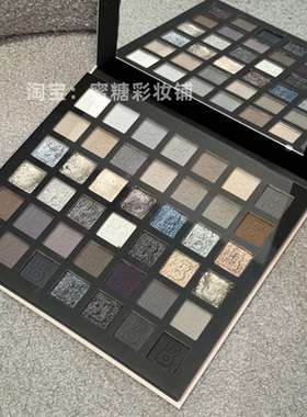 熏门一盘封神！烟熏黑白灰42色眼影盘珠光哑光冷酷厌世感水泥cos