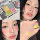 Ins daily miscellaneous spring milk orange honey melon makeup clear girl sweet color fine glitter yellow green blue pink eye shadow palette