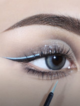 Grey Blue Cold Tone Smoked Eye Makeup Adapted Blue Eyelachline Liquid Pen Color Pink Yellow White Green Eyelink Eyetail