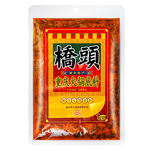 桥头重庆火锅底料500g餐饮装麻辣牛油老火锅调料串串冒菜干锅底料 - 图3