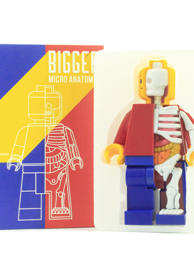JasonFreeny11寸MightyJaxx砖块积木人卡通解剖透视模型塑胶摆件
