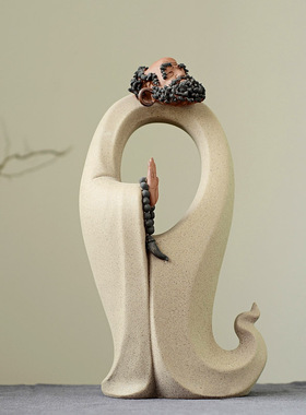 陶瓷人物老子像佛像办公室桌面