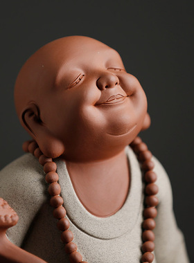 招财陶瓷工艺品电视柜家居弥勒佛