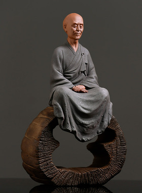 弘一法师李叔同佛家人物肖像雕塑