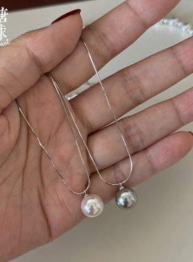 森糖施家珍珠925纯银蛇骨项链