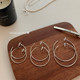 Moving earrings Ning Yizhuo's same style large plain earrings