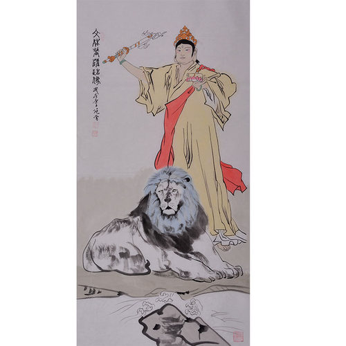 名家范曾字画手绘国画祖孙乐牧牛餐厅卧室现代装饰挂画带防伪证书 - 图2