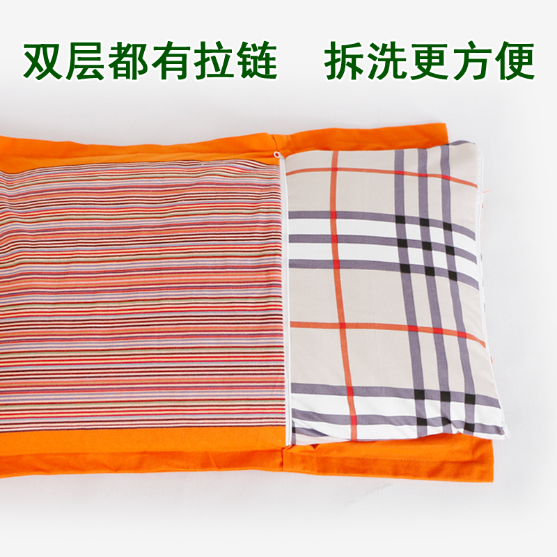 老粗布荞麦枕头睡眠枕荞麦枕荞麦壳荞麦皮枕芯护颈枕荞麦枕头成人-图0
