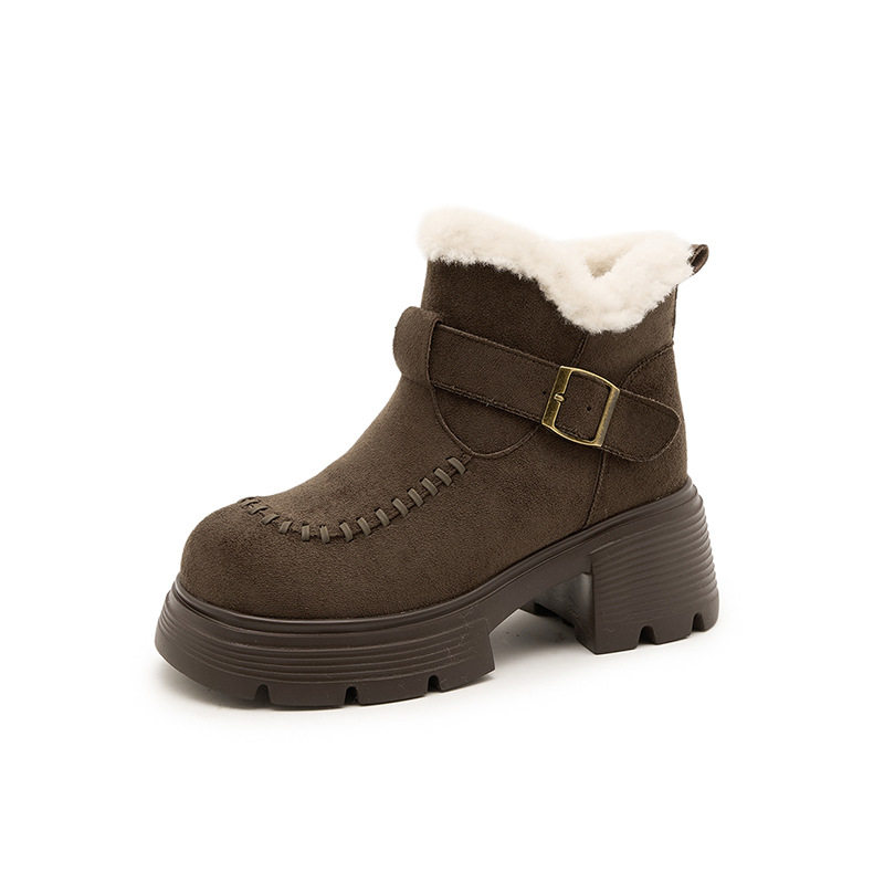 雪地靴女2025年冬季新款保暖加绒时装靴厚底百搭马丁靴时尚棉靴女,淘宝优惠券,粉丝福利购,淘宝优惠卷