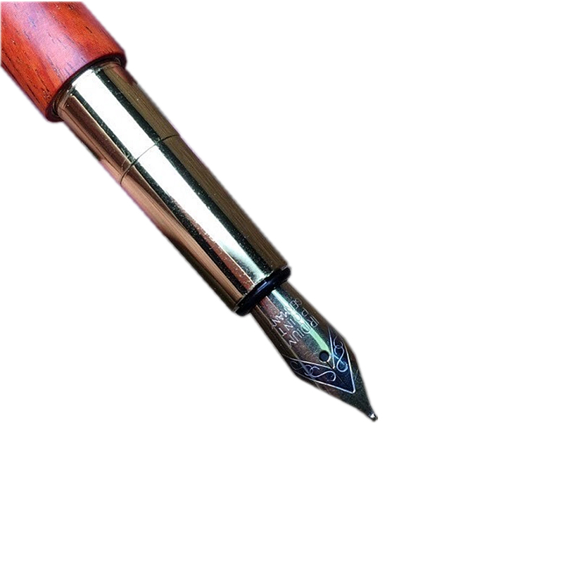 红木钢笔口袋笔短款便携签字书法学生红酸枝文创礼品赠送6支墨囊 - 图3