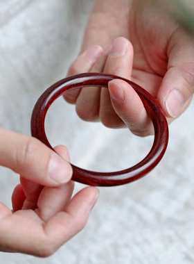 红木圆条非洲紫檀贵妃镯加工定制