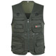 Spring and autumn Mid -Elderly vest men's V -neck multi -pockets Kanxiaxiaxia.com vest Dad installed outdoor fishing photography horse clip