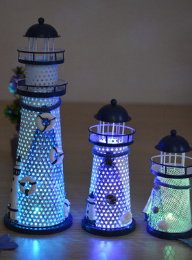 创意地上海洋风航线发光灯塔模型