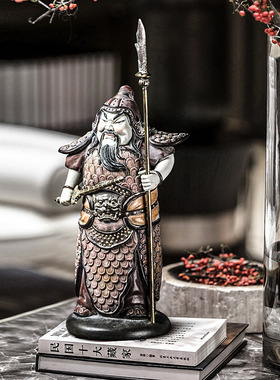 门神招财树脂摆件新中式