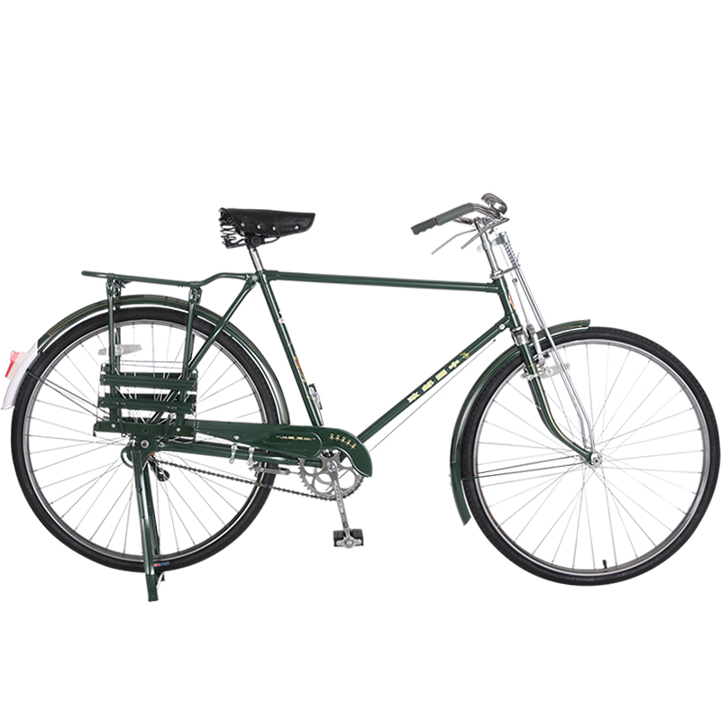 上海凤凰28寸老式传统老款复古邮政邮电载重杆闸二八大杠自行车